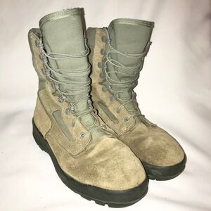 Belleville F650-D Mens Sage Green Suede Air Force Certified Combat Boots 8.5 W
